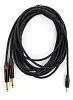 AuraSonics J35Y2J63-3-LONG Коммутационный Y-кабель jack 3.5мм <-> 2 x jack 6.35 мм.-0