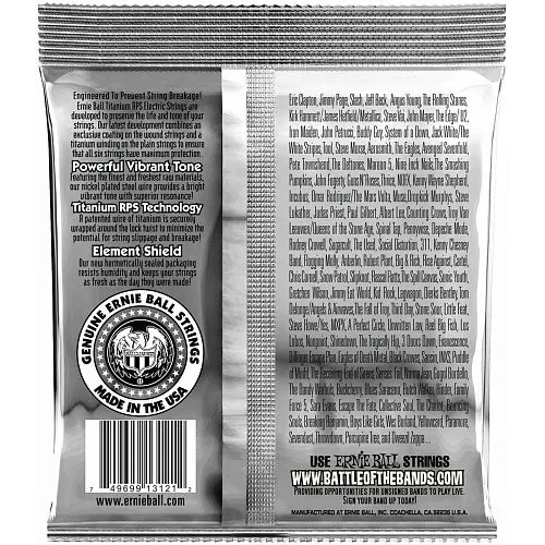 Ernie Ball 3121 (10-46) RPS Coated Titanium Slinky Regular Комплект струн для электрогитары.