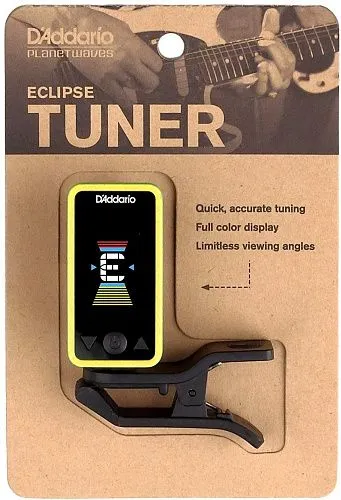 Planet Waves PW-CT-17YL Eclipse Тюнер на прищепке, желтый.