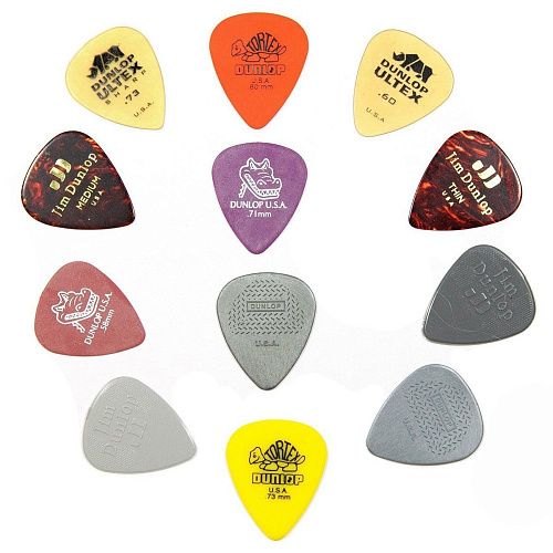 Dunlop PVP101 Набор медиаторов для акустической гитары, 12шт.